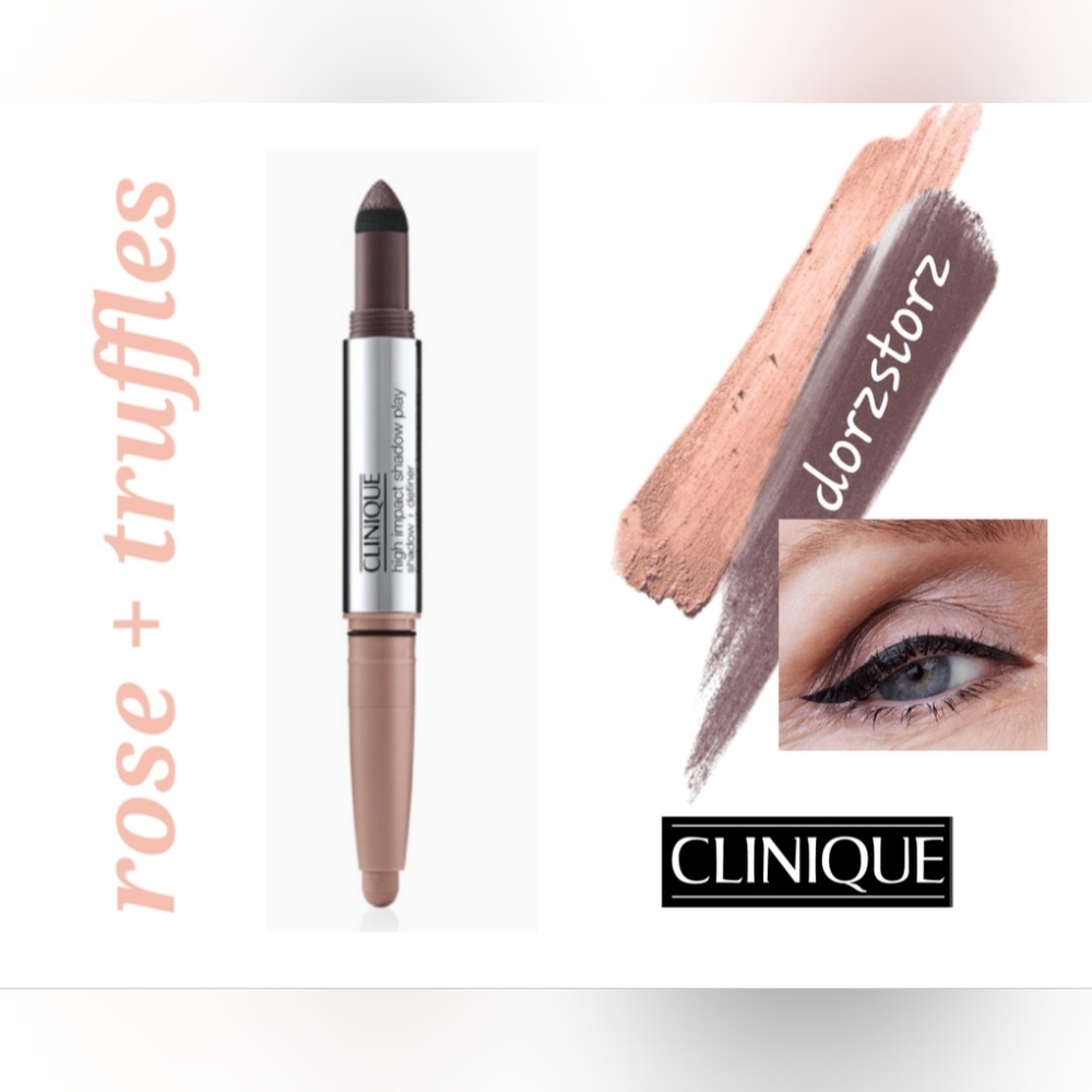 CLINIQUE High Impact Shadow Play Shadow+Definer *08 ROSE&TRUFFLES* /.06 oz /NIB